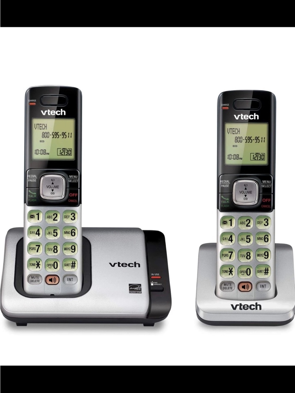 vtech Cordless Phone System CS6719-2 - 2 Handsets Intercom Find Phone Like New